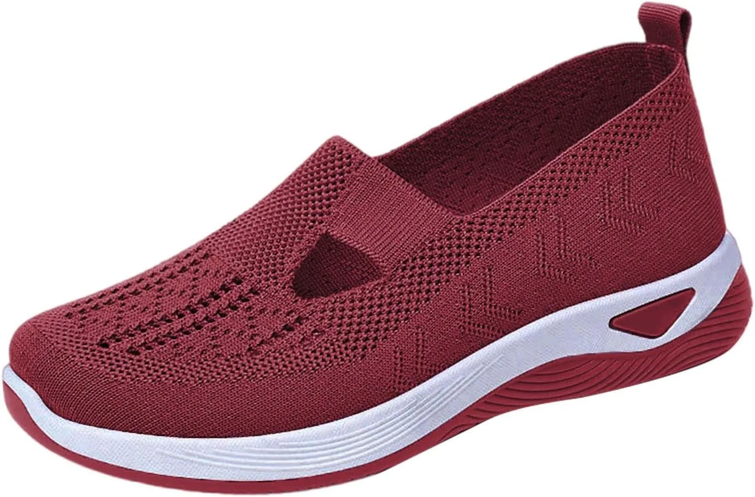 Women's Woven Orthopedic Breathable Soft Shoes Womens Running Shoes Wide Feet Casual Shoes White Platform Sneakers Slip On Tennis Shoe Loafers Dress Shoe