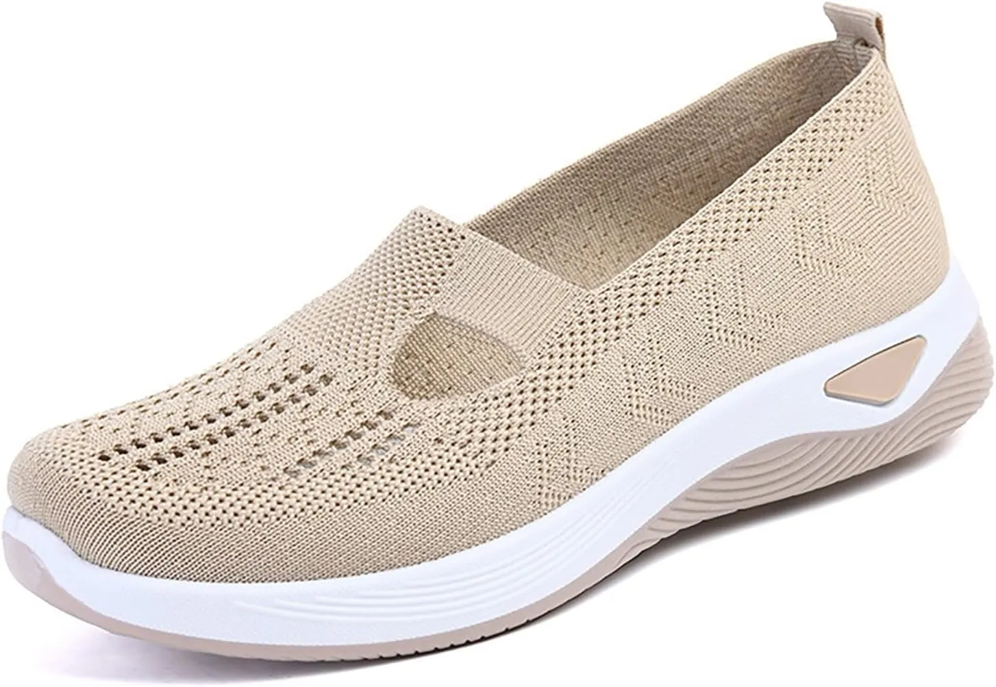 Women's Woven Orthopedic Breathable Soft Sole Running Shoes for Men Comfort Men's Casual Shoes Platform Sneakers Brown Tennis Shoe White Loafers