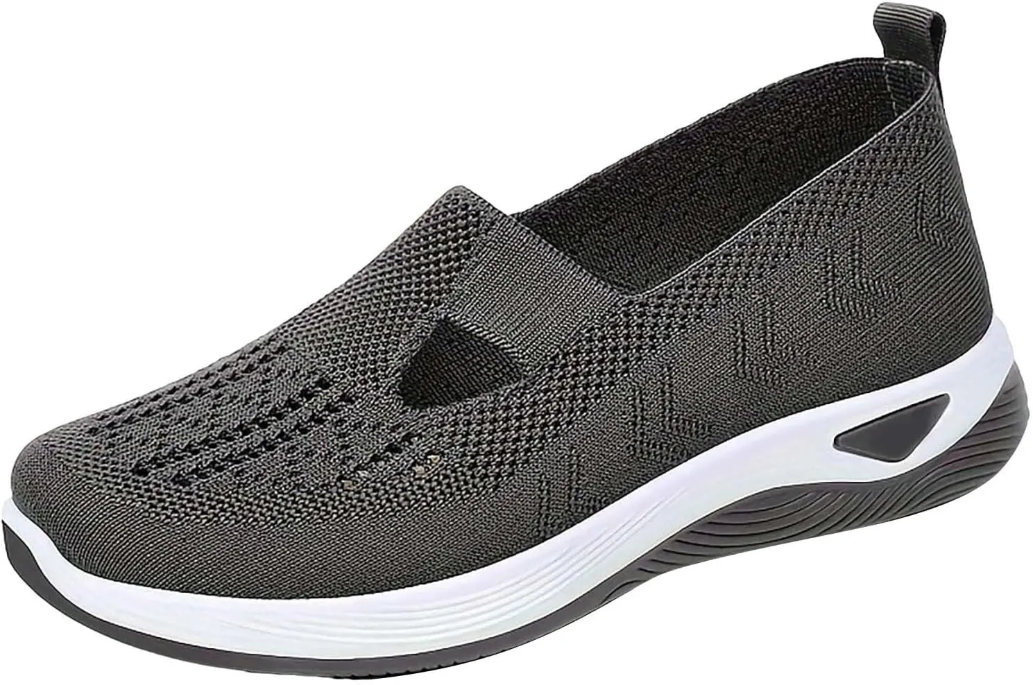 Women's Woven Orthopedic Breathable Soft Sole Slip On Shoes Women High Top Casual Black Shoes Dress Sneakers Black Tennis Shoe Loafers Dress Shoe