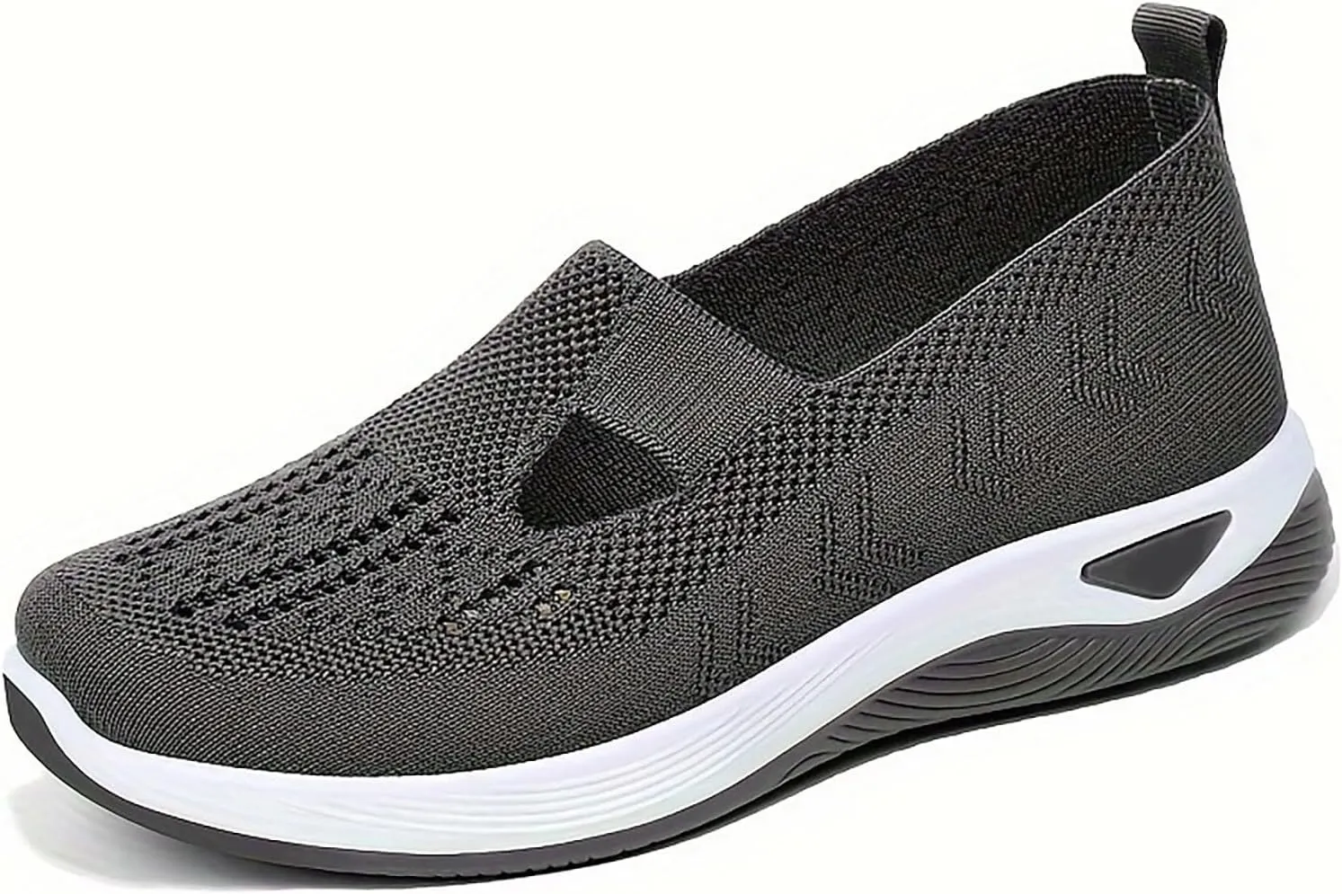 Women's Woven Orthopedic Breathable Soft Sole Slip On Shoes Women High Top Casual Black Shoes Dress Sneakers Black Tennis Shoe Loafers Dress Shoe