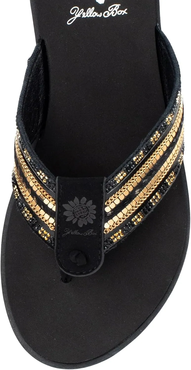 Yellow Box Women's Datha Flip Flop Sandal, Platform Height 0.5 inches, Heel 0.75 inches, Cute & Comfortable