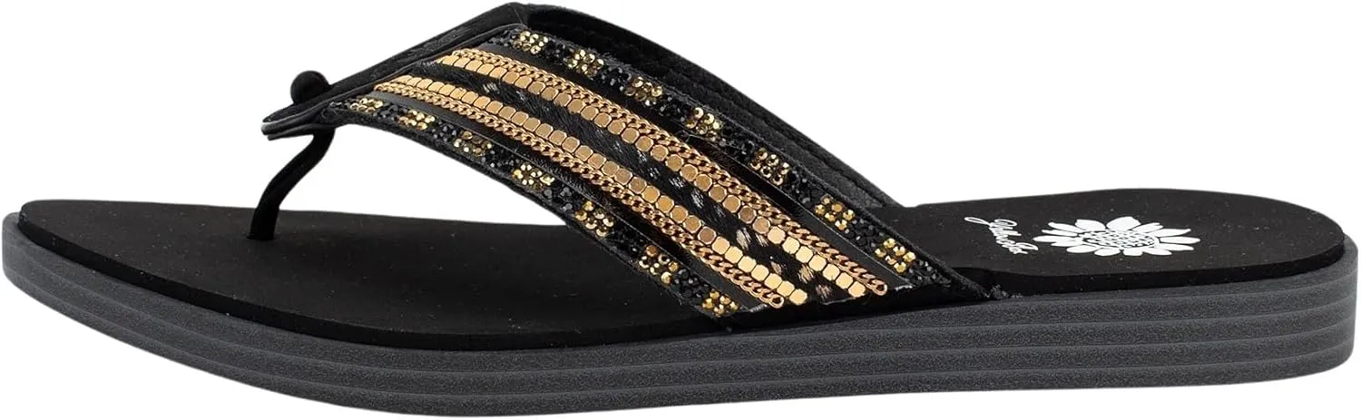 Yellow Box Women's Datha Flip Flop Sandal, Platform Height 0.5 inches, Heel 0.75 inches, Cute & Comfortable