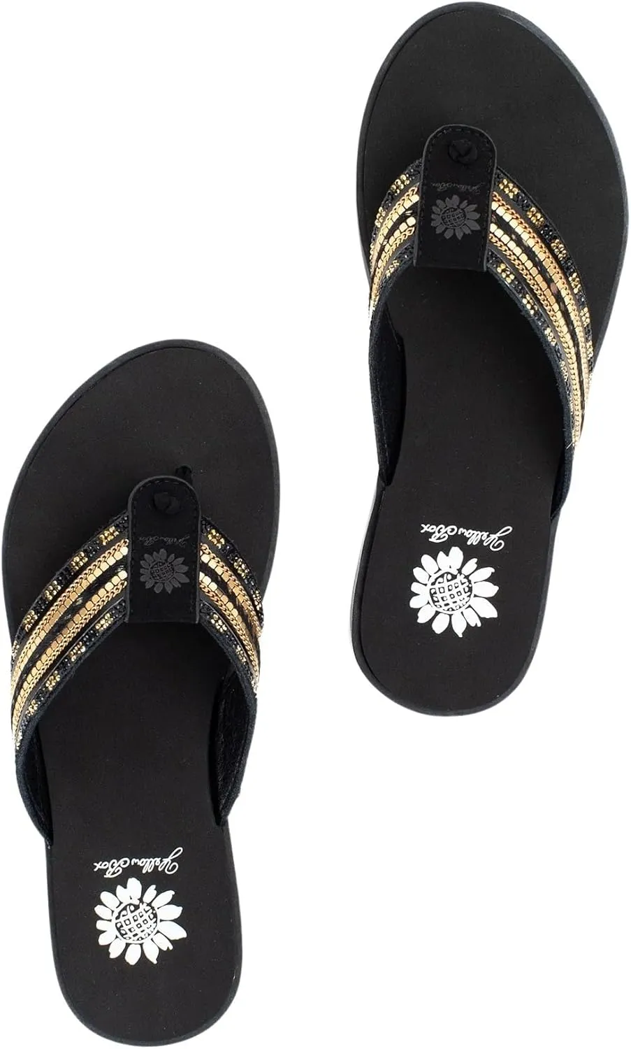 Yellow Box Women's Datha Flip Flop Sandal, Platform Height 0.5 inches, Heel 0.75 inches, Cute & Comfortable