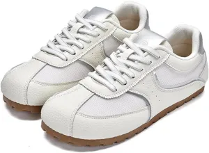 Yellow Mesh Breathable Spring Casual Sneakers Lightweight Ultra-Soft Flat Trainers Fashion Lace-Up Single Shoes