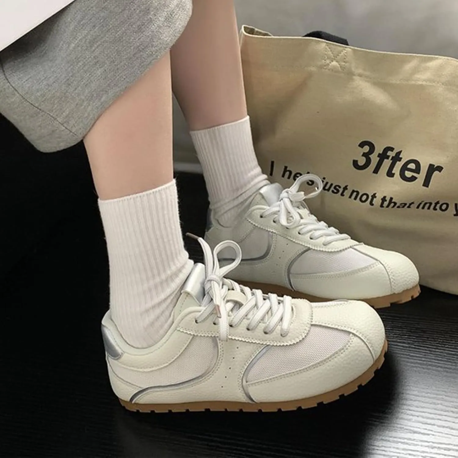 Yellow Mesh Breathable Spring Casual Sneakers Lightweight Ultra-Soft Flat Trainers Fashion Lace-Up Single Shoes